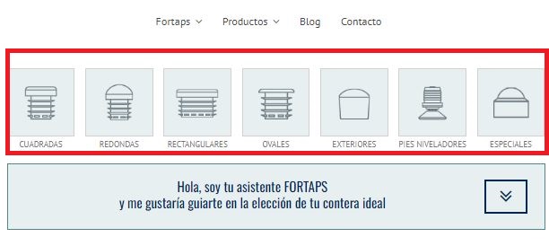 seleccion de conteras en la home de Fortaps