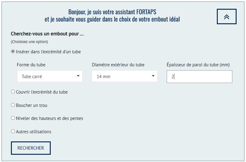 Visite étape par étape de l'assistant Fortaps